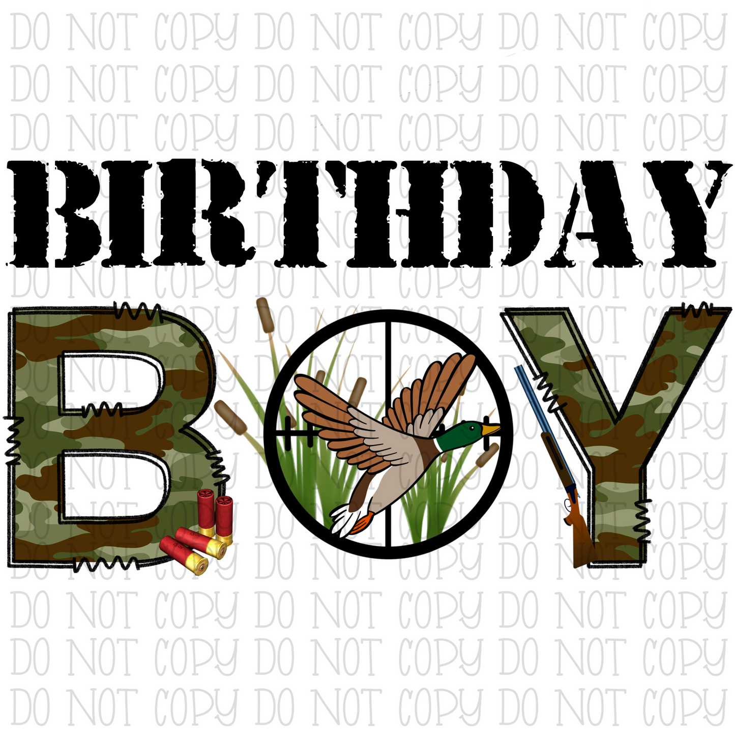 Birthday Boy - Duck Hunting - Green Camo