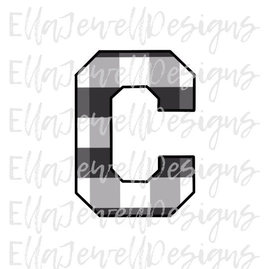 Buffalo Plaid Letter C