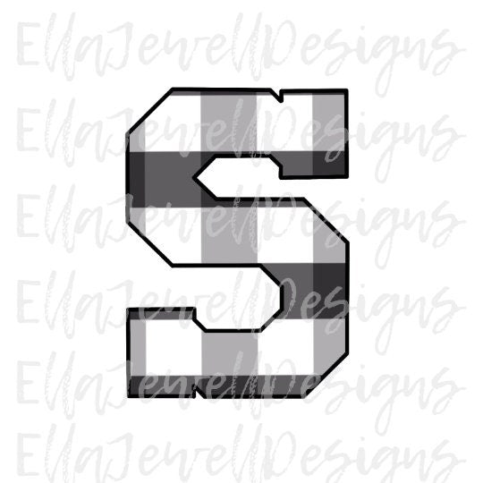 Buffalo Plaid Letter S