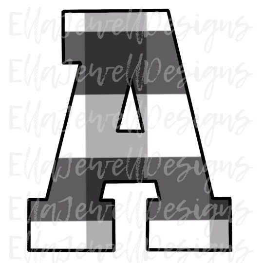 Buffalo Plaid Letter A