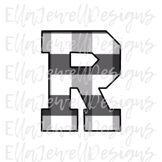 Buffalo Plaid Letter R