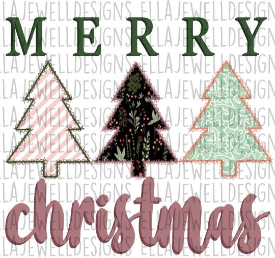 Merry Christmas - Faux Applique