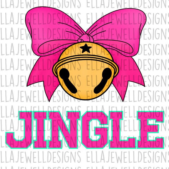 Jingle Bells - Hot Pink/Mint Green