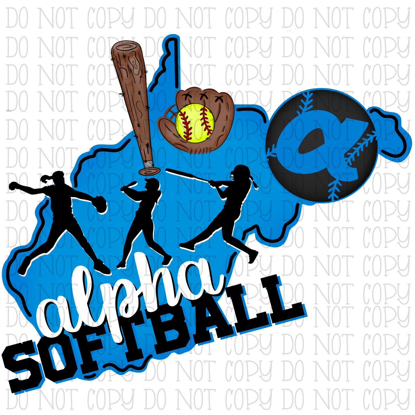 Alpha Softball Teal and Black - West Virginia