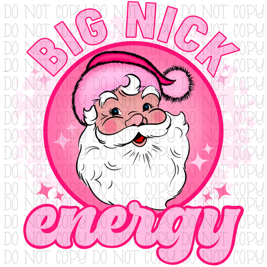 Big Nick Energy Retro Santa - Hot Pink Barbie Pink