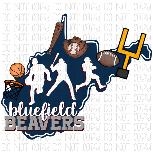 Bluefield Beavers West Virginia - Basketball Baseball Football