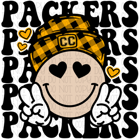 Colquitt County Packers - Hippie Smile Face Peace Sign School Sports Team