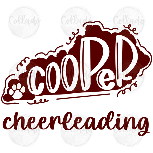 Cooper Cheer Cheerleading Kentucky Maroon White