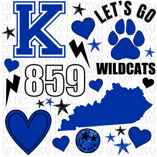 Kentucky Wildcats - Scatter - Blue