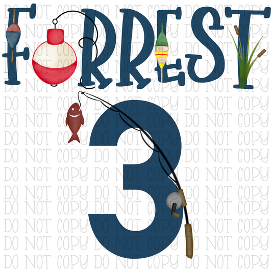 Forrest - 3 - Fishing Birthday Theme