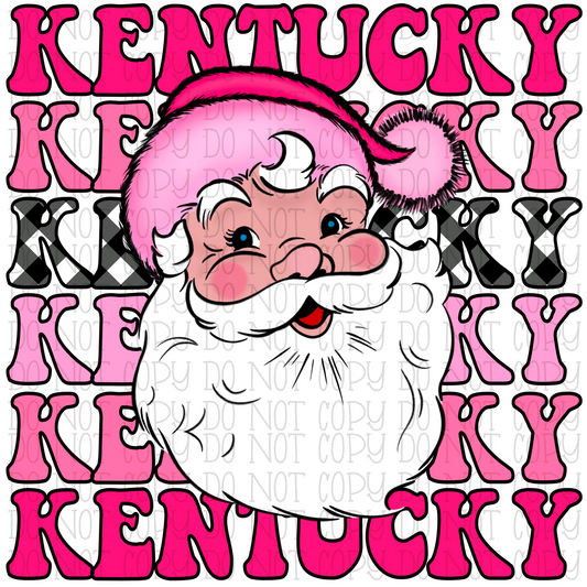 Kentucky - Santa - Hot Pink - Retro