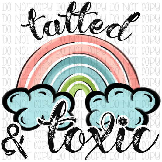 Tatted and Toxic - Watercolor Rainbow - Pastel