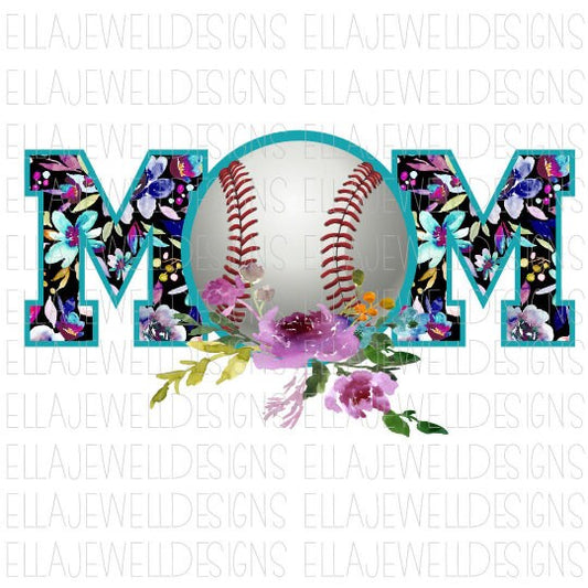 Baseball Mom - Floral