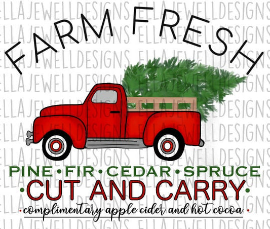 Farm Fresh Christmas Tree Old Truck