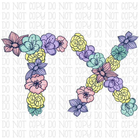 Texas Floral Pastel Flowers - TX