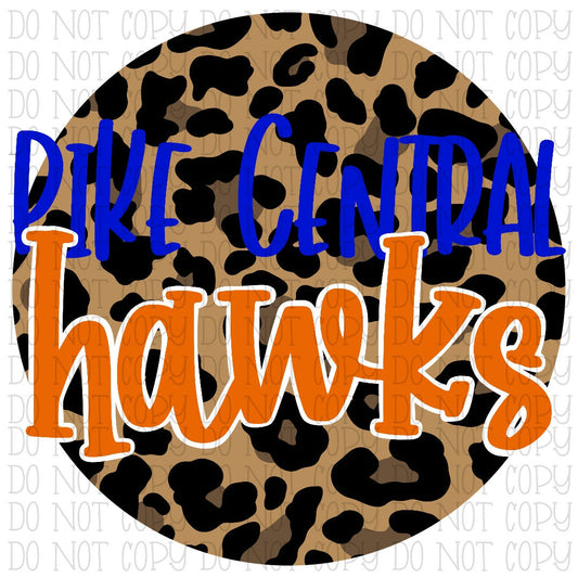 Pike Central Hawks Kentucky - Leopard Circle