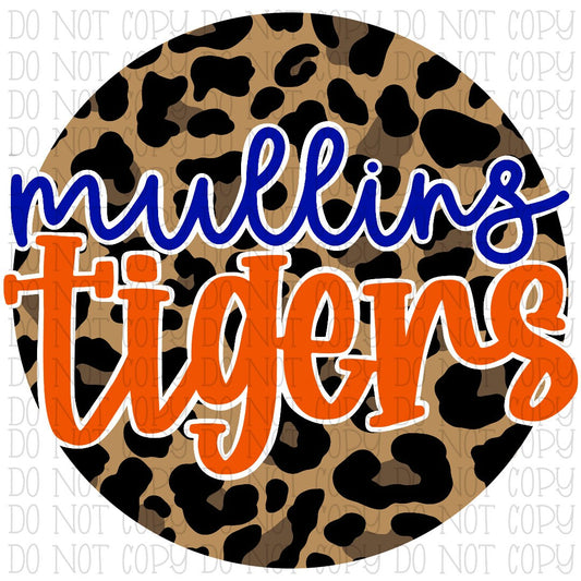 Mullins Tigers Leopard Circle Kentucky