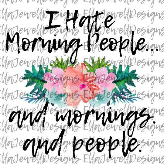 I Hate Morning People and Mornings and People