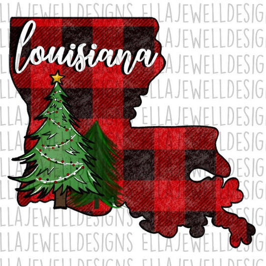 Louisiana - Christmas Plaid