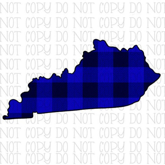 Kentucky - Blue and Black Plaid