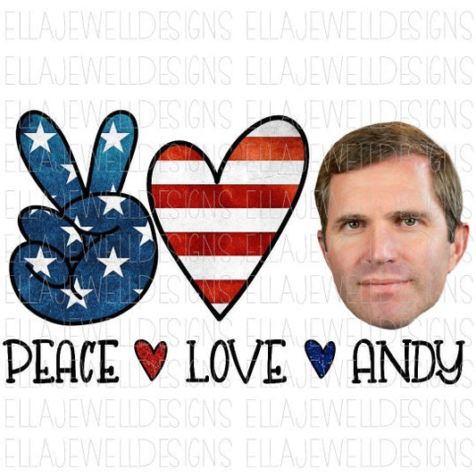 Peace Love Andy Beshear - Kentucky Governor