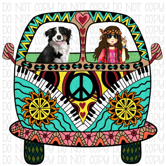 Hippie Van - Dark Brown Hair - Bernese Mountain Dog