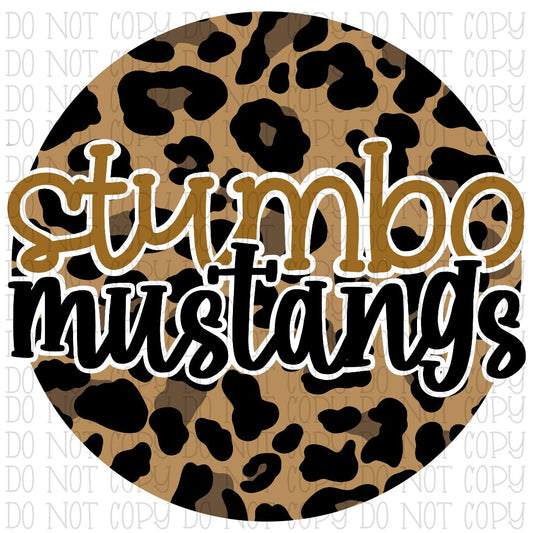 Stumbo Mustangs Leopard Circle