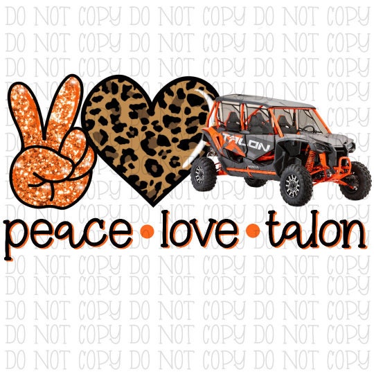 Peace Love Talon Orange