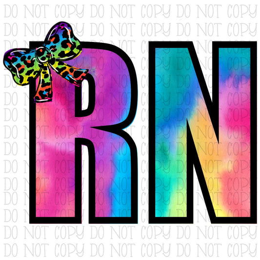 Registered Nurse RN Rainbow Leopard