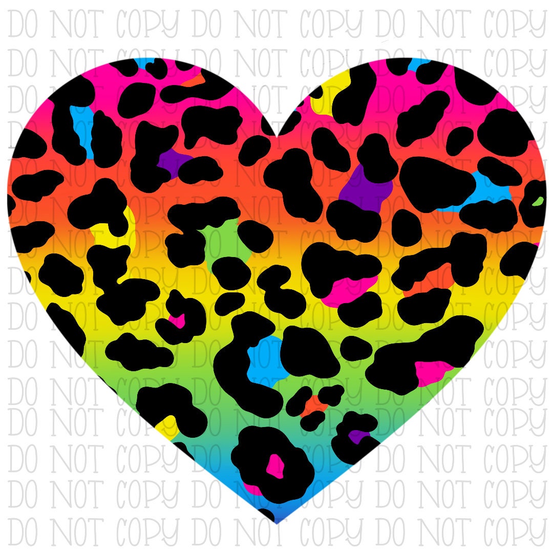 Leopard Rainbow Heart