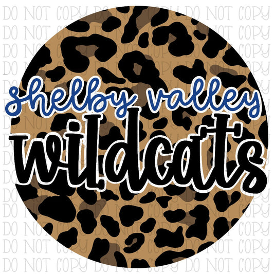 Shelby Valley Wildcats Leopard Circle - Kentucky