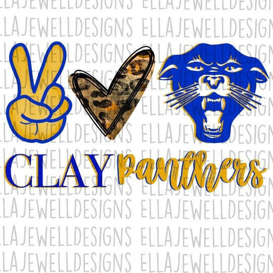 Clay Panthers Peace Love - Leopard