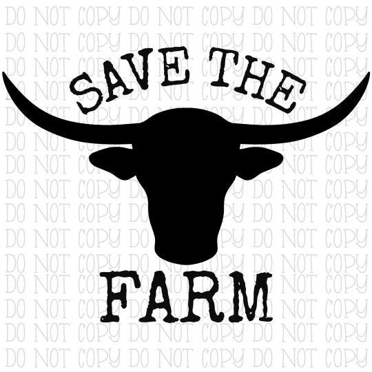 Save the Farm Cow Skull Bull Horns