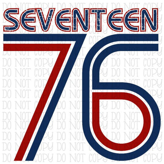 Seventeen 76 1776 America