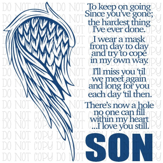 In Memory - Son Angel Wings