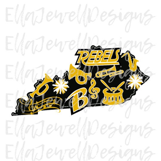 Rebels Band Kentucky - Gold and Black