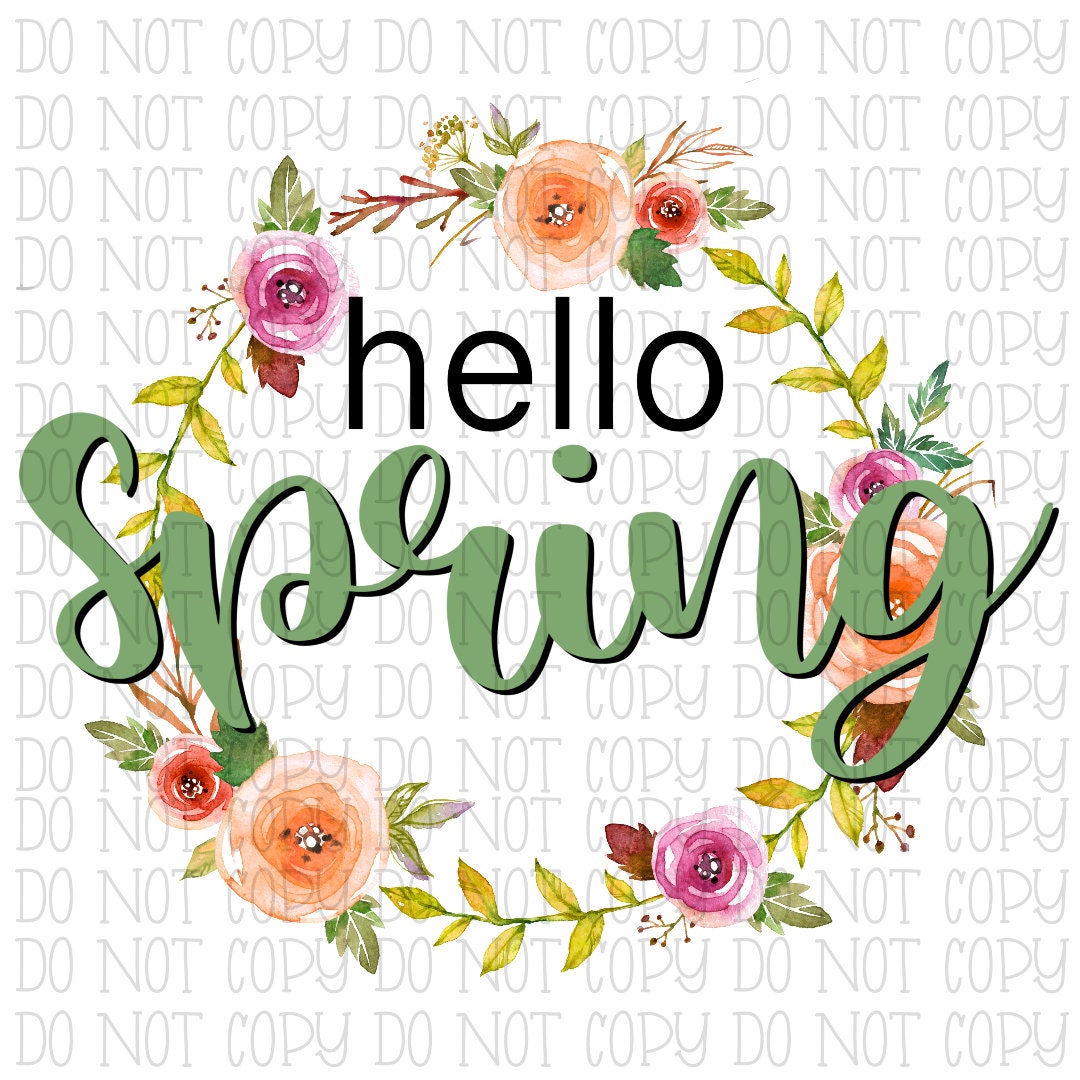 Hello Spring Floral Wreath