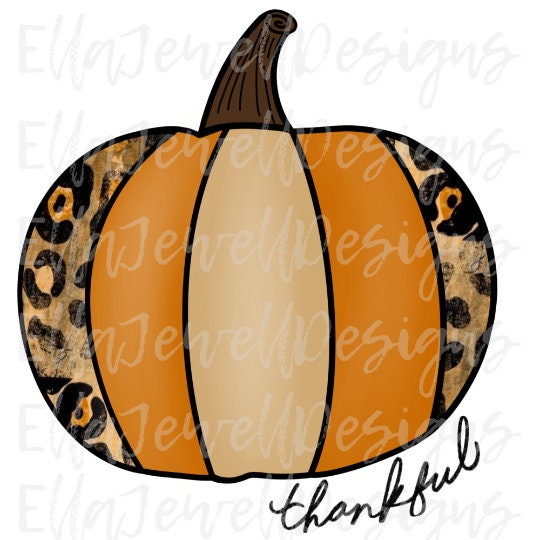 Leopard Thankful Pumpkin