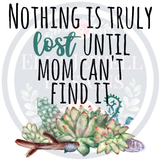 Nothing is Truly Lost Until Mom Can't Find it