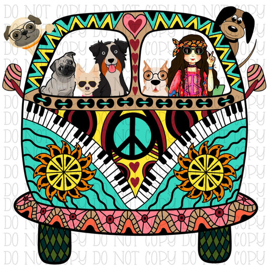 Hippie Van - Dogs - Dark Hair