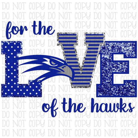 For the Love of the Hawks Blue and Silver