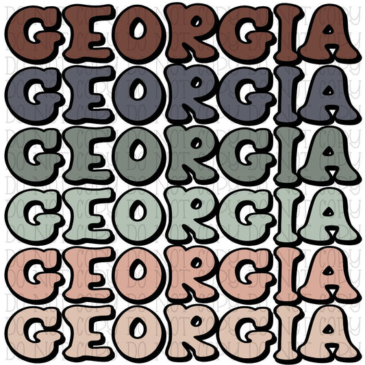 Retro Georgia Pastel Colors