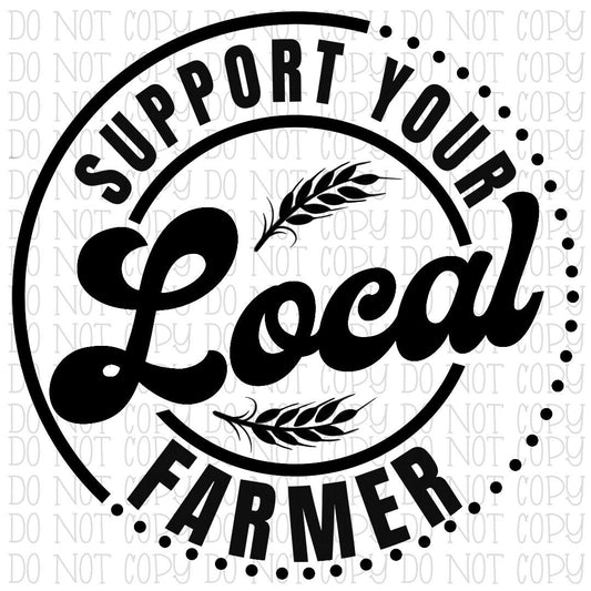 Support Your Local Farmer Wreath Wheat