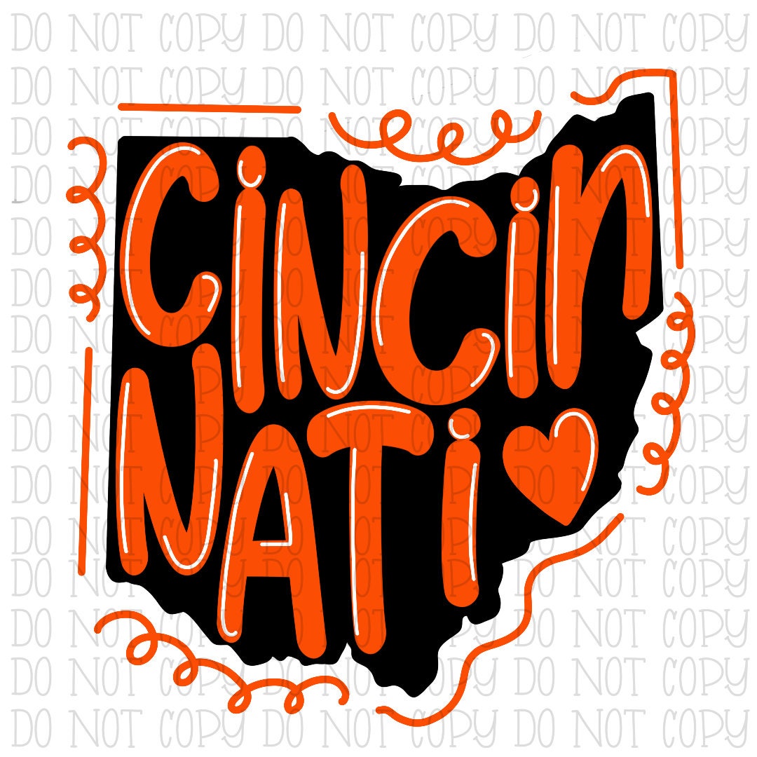 Cincinnati Ohio Orange and Black - Bengals Colors