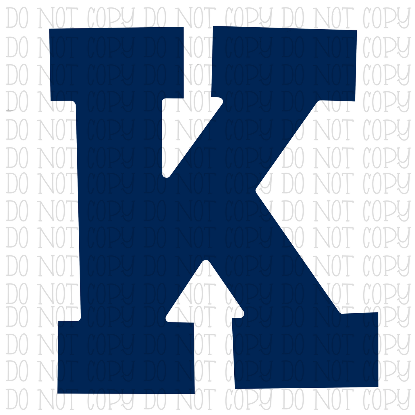 Navy Letter K