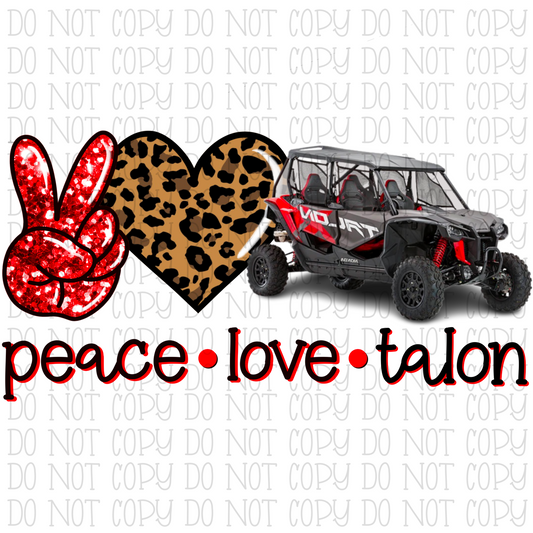 Peace Love Talon - Red