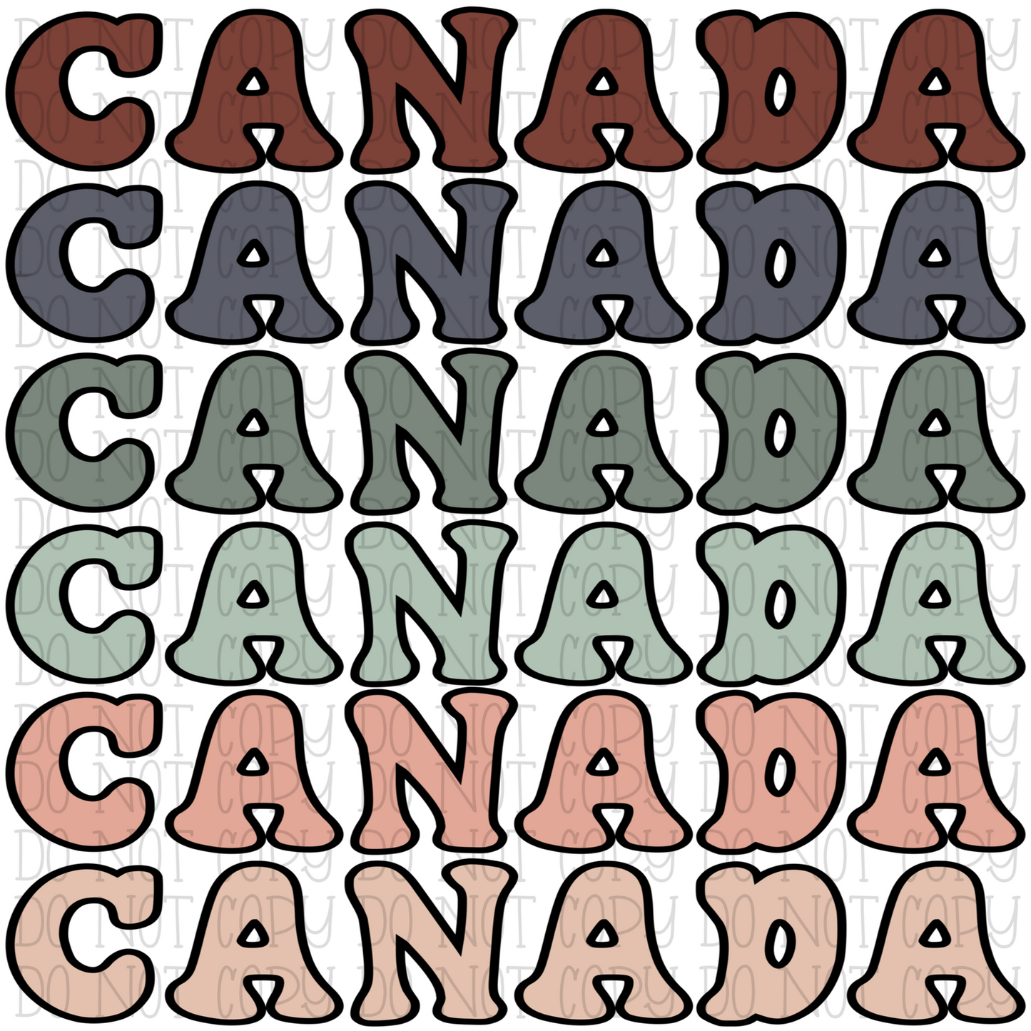 Retro Canada Pastel Colors