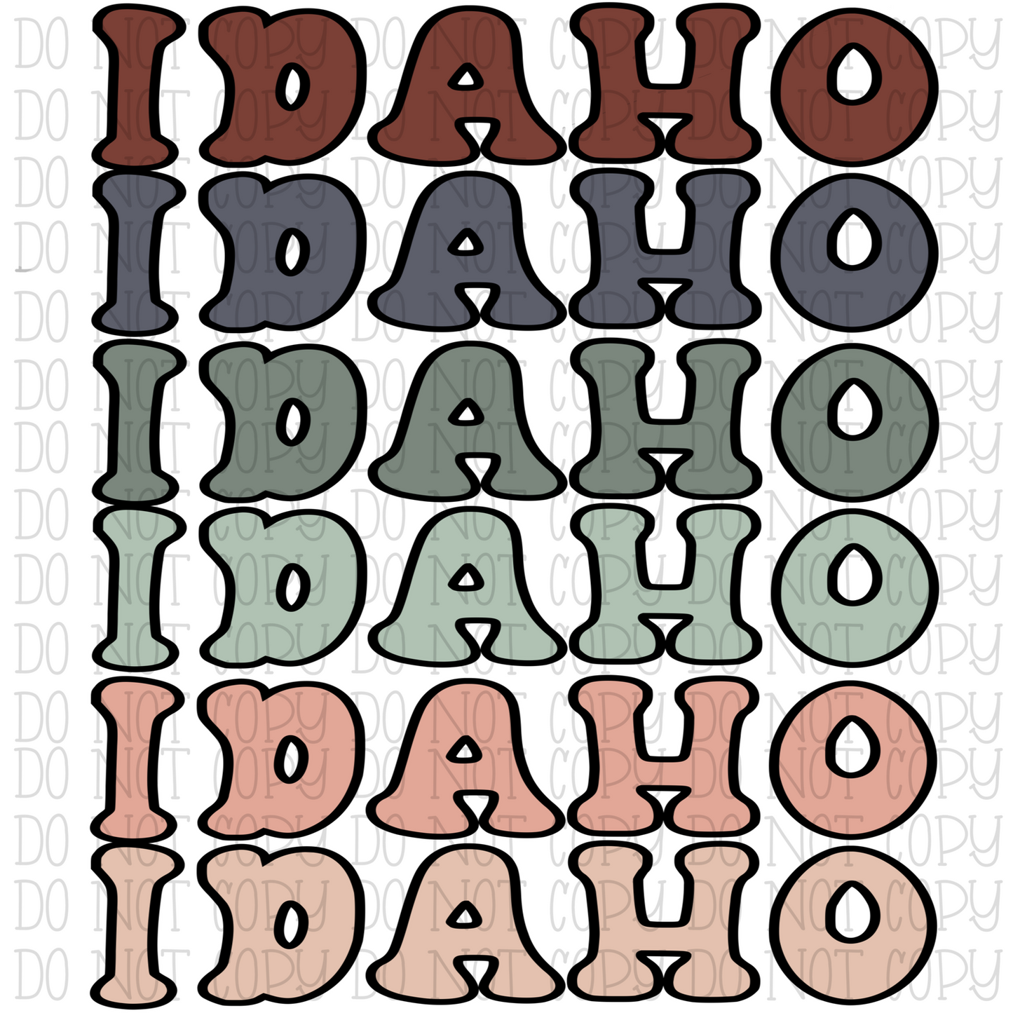 Retro Idaho Pastel Colors