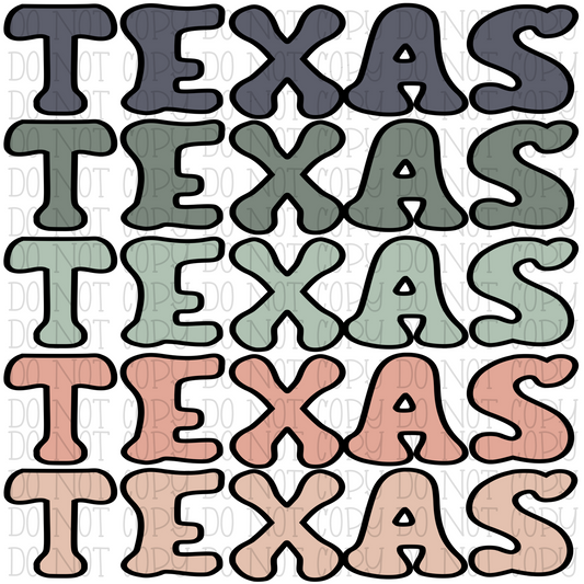 Retro Texas Pastel Colors