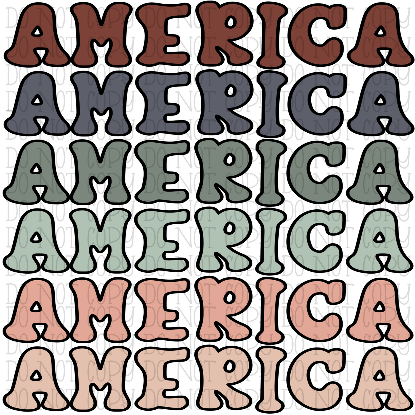 Retro America Pastel Colors